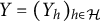 upper Y equals left parenthesis upper Y Subscript h Baseline right parenthesis Subscript h element of script upper H