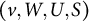 left parenthesis v comma upper W comma upper U comma upper S right parenthesis