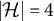 StartAbsoluteValue script upper H EndAbsoluteValue equals 4