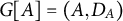 upper G upper A equals left parenthesis upper A comma upper D Subscript upper A Baseline right parenthesis