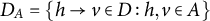upper D Subscript upper A Baseline equals left brace h right arrow v element of upper D colon h comma v element of upper A right brace