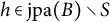 h element of jpa left parenthesis upper B right parenthesis divided by upper S