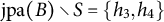 jpa left parenthesis upper B right parenthesis divided by upper S equals StartSet h 3 comma h 4 EndSet