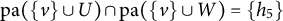 pa left parenthesis StartSet v EndSet union upper U right parenthesis intersection pa left parenthesis StartSet v EndSet union upper W right parenthesis equals StartSet h 5 EndSet