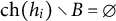 ch left parenthesis h Subscript i Baseline right parenthesis divided by upper B equals backslash emptyset
