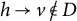 h right arrow v ̸ element of upper D