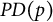 backslash operatorname upper P upper D left parenthesis p right parenthesis