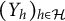left parenthesis upper Y Subscript h Baseline right parenthesis Subscript h element of script upper H