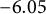 negative 6.05
