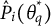 ModifyingAbove upper P Subscript i Baseline With caret left parenthesis theta Subscript q Superscript asterisk Baseline right parenthesis