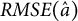 upper R upper M upper S upper E left parenthesis ModifyingAbove a With caret right parenthesis