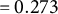 equals 0.273