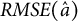 upper R upper M upper S upper E left parenthesis ModifyingAbove a With caret right parenthesis
