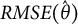 upper R upper M upper S upper E left parenthesis ModifyingAbove theta With caret right parenthesis