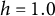 h equals 1.0
