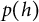 p left parenthesis h right parenthesis