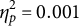 eta Subscript p Superscript 2 Baseline equals 0.001