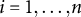 i equals 1 comma midline horizontal ellipsis comma n