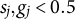 s Subscript j Baseline comma g Subscript j Baseline less than 0.5