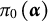 pi 0 left parenthesis alpha right parenthesis