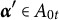 alpha prime element of upper A Subscript 0 t