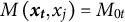 upper M left parenthesis x Subscript t Baseline comma x Subscript j Baseline right parenthesis equals upper M Subscript 0 t