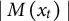 StartAbsoluteValue upper M left parenthesis x Subscript t Baseline right parenthesis EndAbsoluteValue