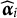 ModifyingAbove alpha With caret Subscript i