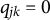 q Subscript j k Baseline equals 0