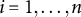 i equals 1 comma midline horizontal ellipsis comma n