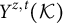 upper Y Superscript z comma t Baseline left parenthesis script upper K right parenthesis