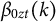 beta Subscript 0 z t Baseline left parenthesis k right parenthesis