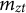 m Subscript z t