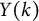 upper Y left parenthesis k right parenthesis