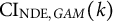 backslash text upper C upper I Subscript NDE comma upper G upper A upper M Baseline left parenthesis k right parenthesis