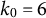 k 0 equals 6