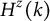 upper H Superscript z Baseline left parenthesis k right parenthesis