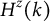 upper H Superscript z Baseline left parenthesis k right parenthesis