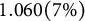 1.060 left parenthesis 7 backslash percent right parenthesis