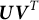upper U upper V Superscript upper T