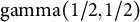 gamma left parenthesis 1 divided by 2 comma 1 divided by 2 right parenthesis