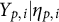 upper Y Subscript p comma i Baseline vertical bar eta Subscript p comma i Baseline