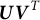 upper U upper V Superscript upper T