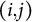 left parenthesis i comma j right parenthesis