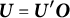 upper U equals upper U prime upper O