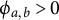 phi Subscript a comma b Baseline greater than 0