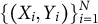 left brace left parenthesis upper X Subscript i Baseline comma upper Y Subscript i Baseline right parenthesis right brace Subscript i equals 1 Superscript upper N