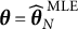 theta equals ModifyingAbove theta Subscript upper N Superscript upper M upper L upper E Baseline With caret