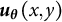 u Subscript theta Baseline left parenthesis x comma y right parenthesis