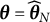 theta equals ModifyingAbove theta Subscript upper N Baseline With caret